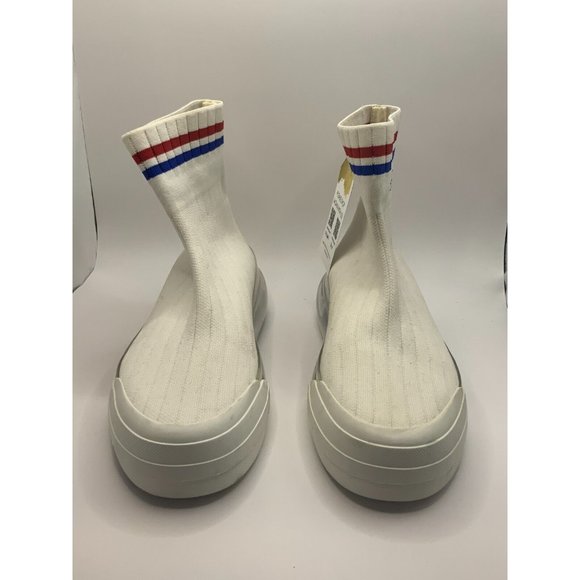 SHOES 53045 Sock Air White High Top Sneakers, Unisex Size 37 (EU) 5M/7W (US) - Picture 3 of 10